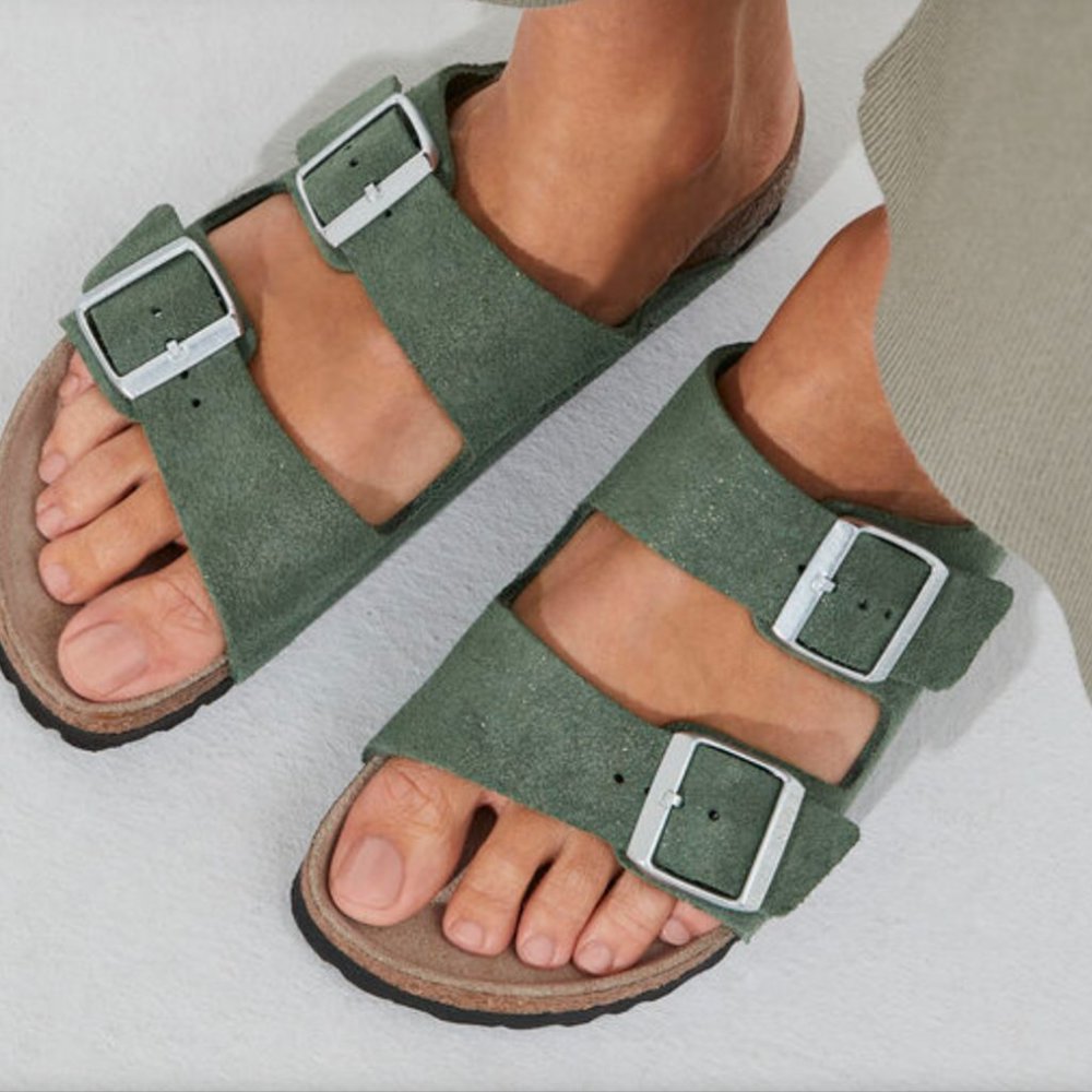 Birkenstock Arizona suede leather sandals